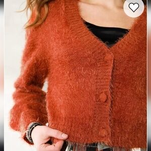 NWT Willow & Root Eyelash Knit Cardigan Sweater Size XS